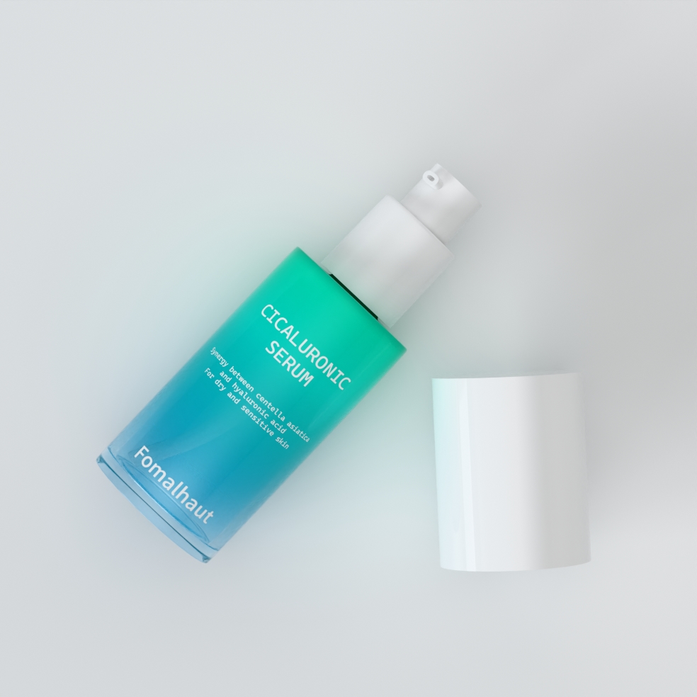 Round 30ml Glass Serum Bottle with Plastic Treatment Pump Cosmetic Packaging for Skin Care