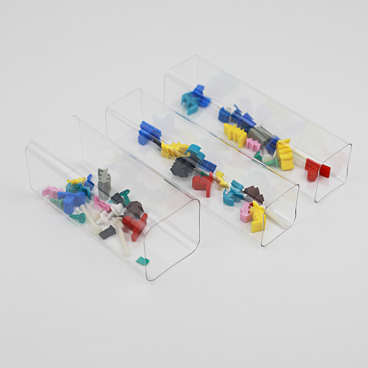 Elite Transparent Square Plastic Storage Tube for Visible Plastic Packaging