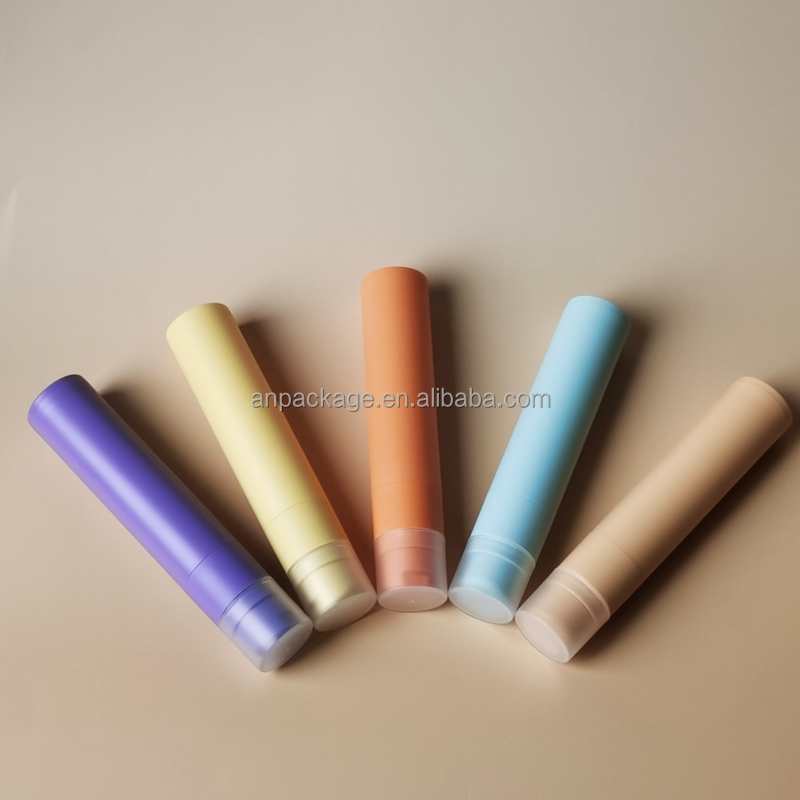 High End Unique Design Round Shape Airless Pump Bottle Private Logo Printing PP Material Serum Foundation Vacuum Pump Bottle
