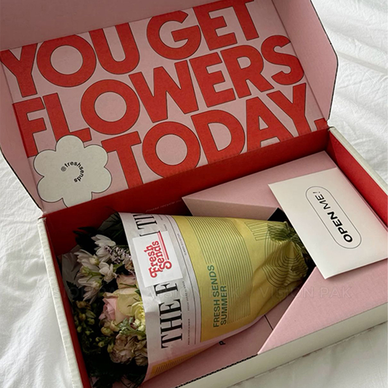 Free Design High Quality Pink Custom Logo Eco Friendly Package Food Packaging,Food Delivery Boxes
