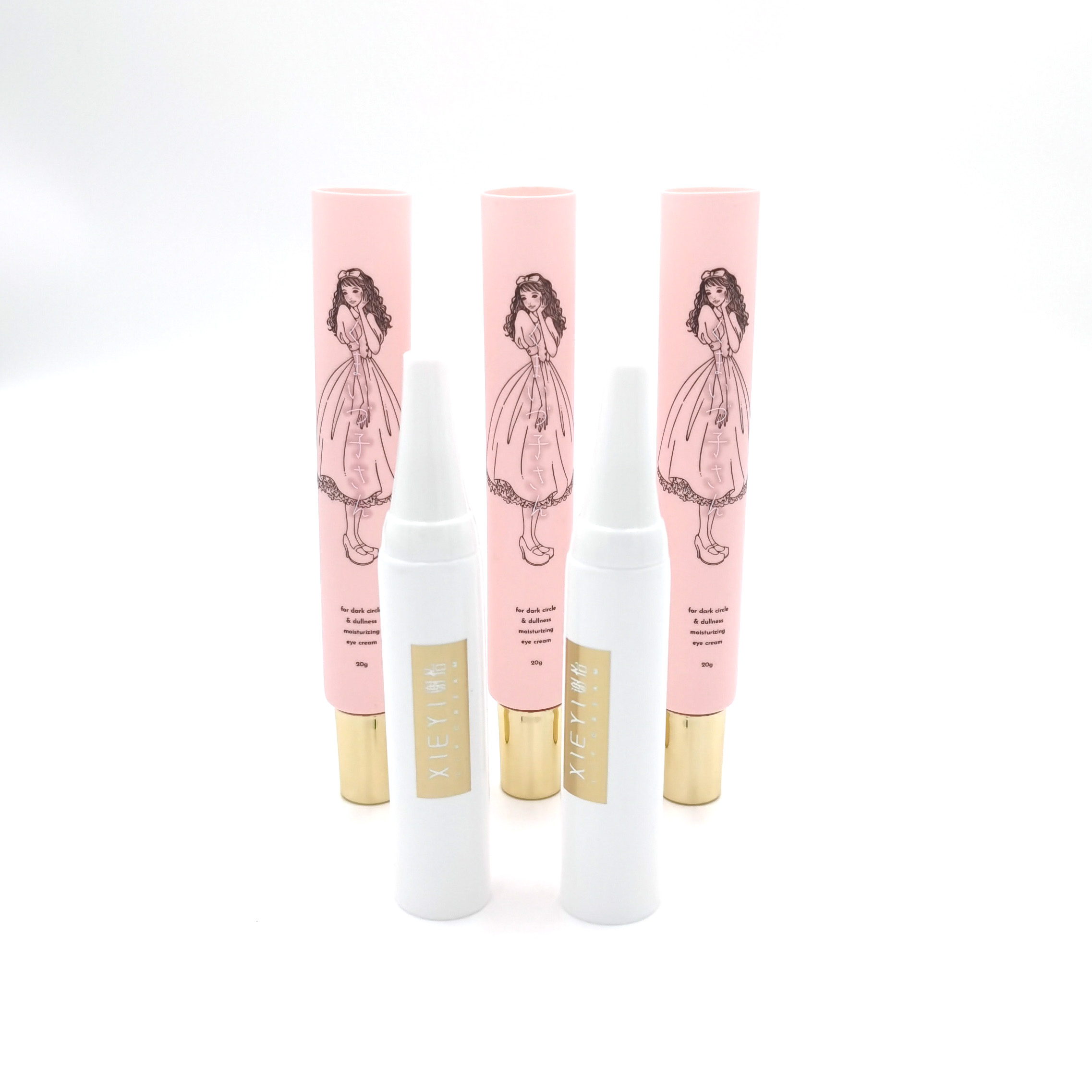 Custom Empty 15ml Hand Eye Packaging Bb Cream White Tubes Skincare Squeeze Cosmetic Plastic Tube for Cosmetics With Lids