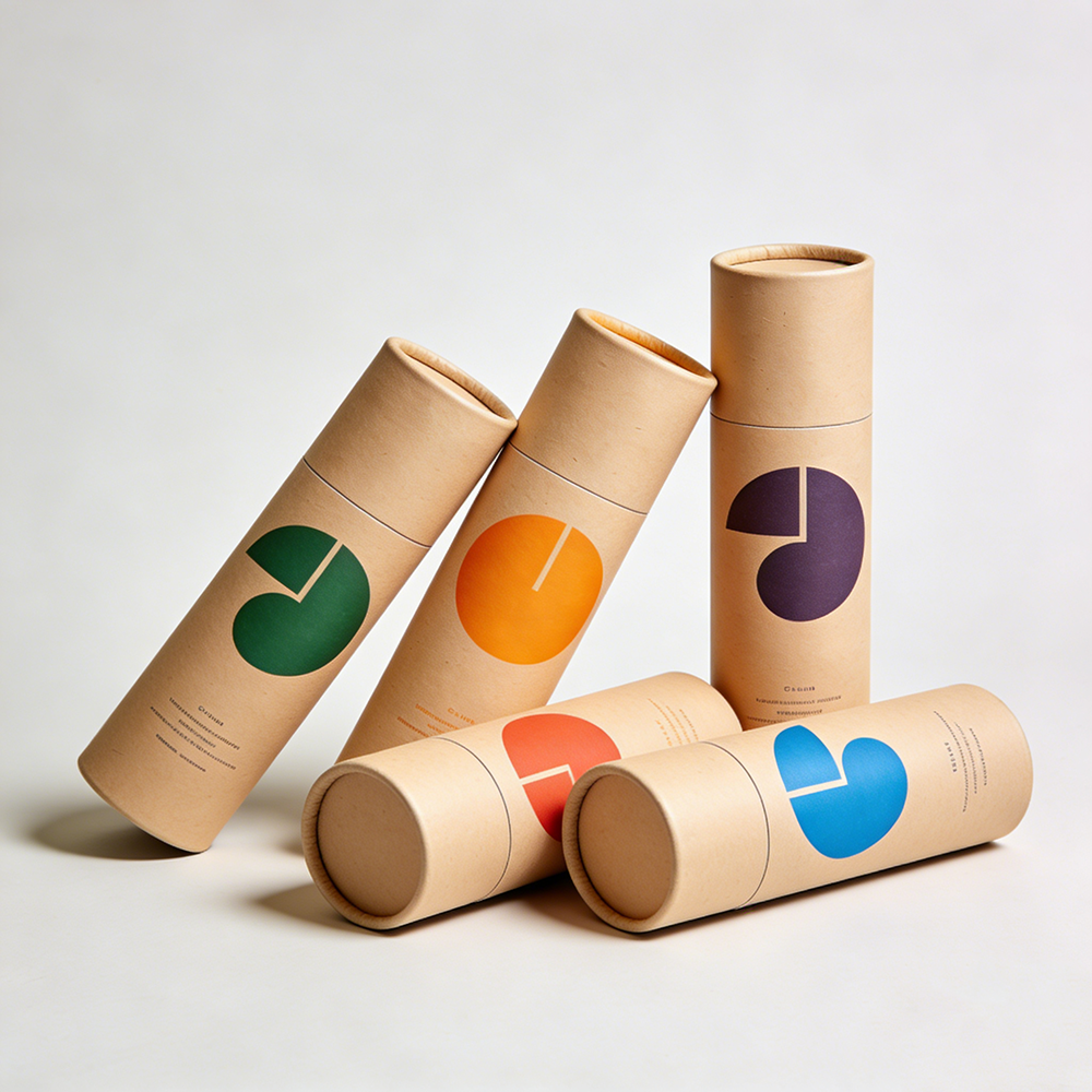 Custom Luxury Personality Desgin Cylinder Cosmetic Essential Oils Bottle Skincare Cardboard Round Paper Tube Packaging