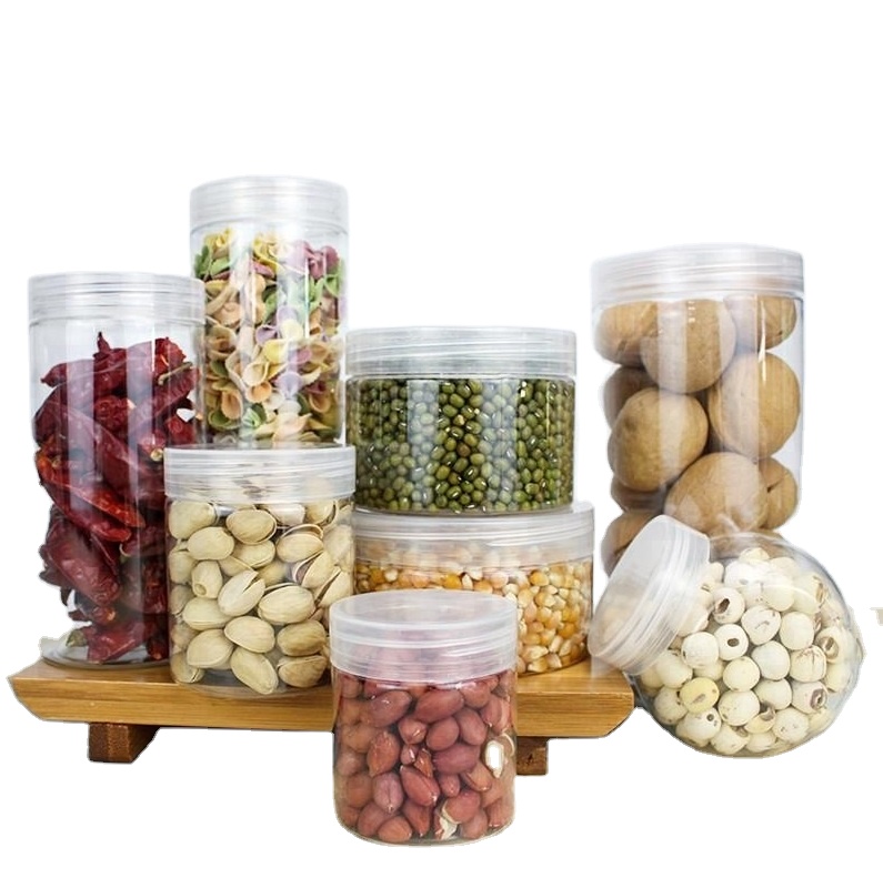 clear plastic pet jar plastic container packaging transparent food packaging