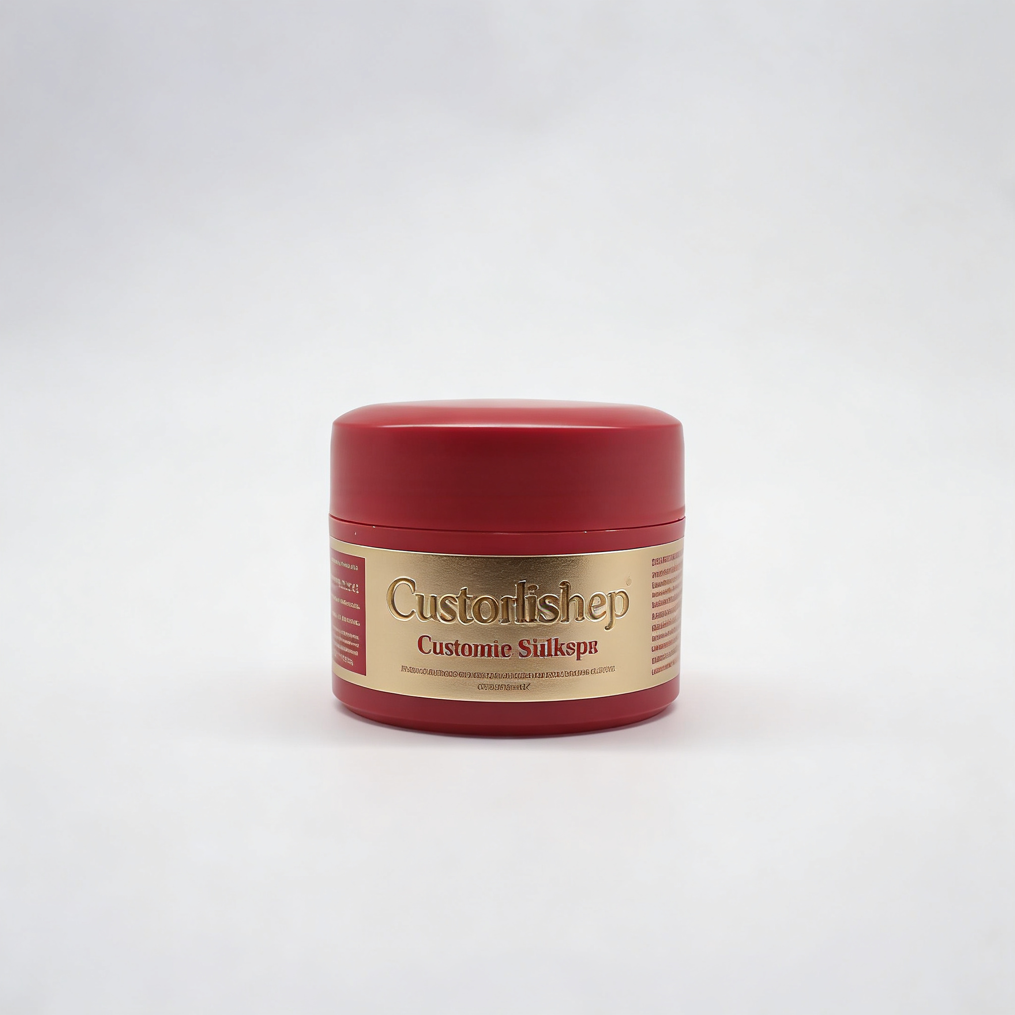 Packaging Printing Plastic Packaging Cosmetics Trendy Bold Matte Red 220ml PET Plastic Jar Skincare Cosmetic Home Storage Use