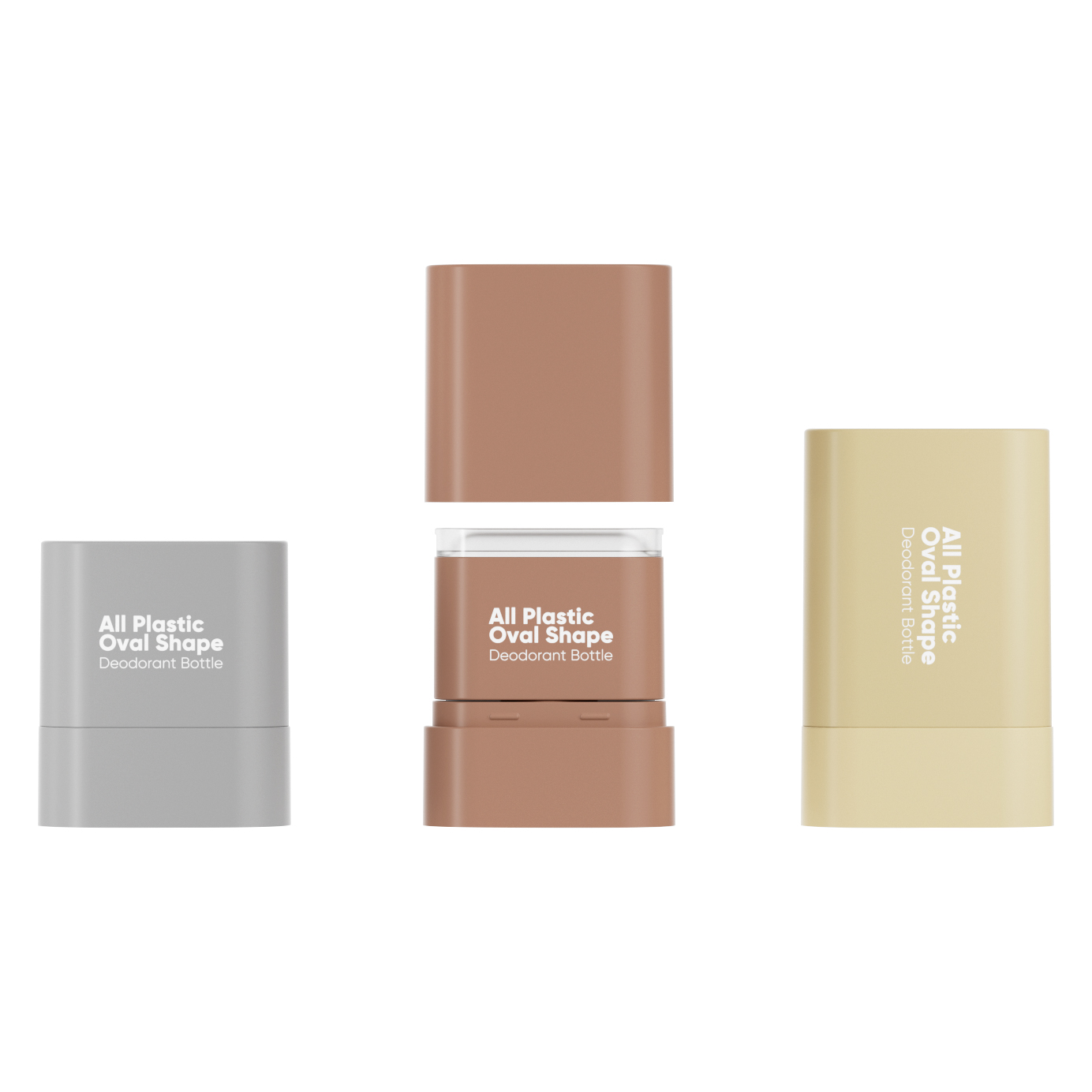 Rotating Deodorant Stick PP 10g 15g 20g Plastic Container Transparent Twist Sunscreen Stick Glue Packaging