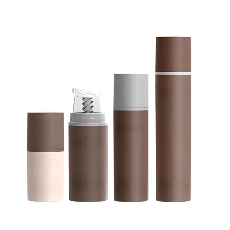 Matte 15ml 30ml 50ml Refillable Mono PP Airless Pump Cosmetic Skin Care Plastic Bottles Empty Packaging Seal Screen Printing