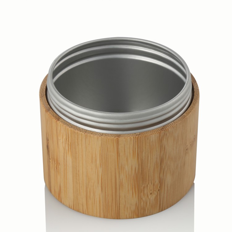 Cosmetic Packaging Jar Bamboo Aluminum Jar Jars and Bottles for Cosmetic Tin Bamboo 5g 10g 30g 50g 100g 150g Skin Care Tin