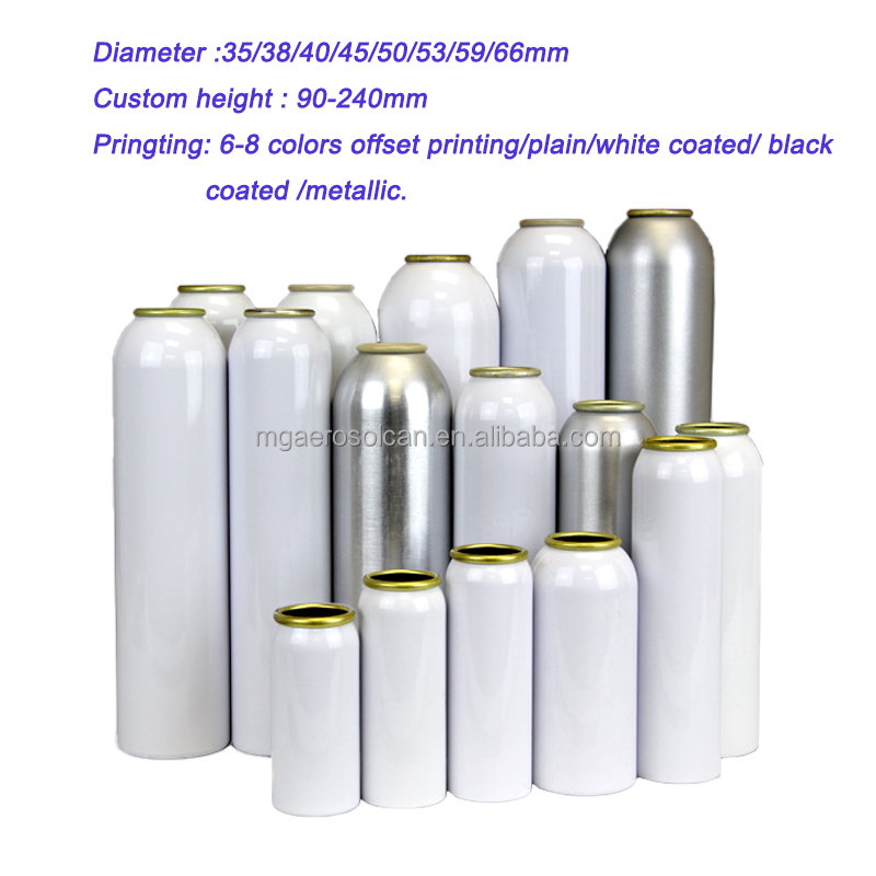 Wholesale Empty 100ml 150ml 200ml Aluminum Aerosol Metal Cans Scratch-Resistant Logo Printing for Sunscreen Spray