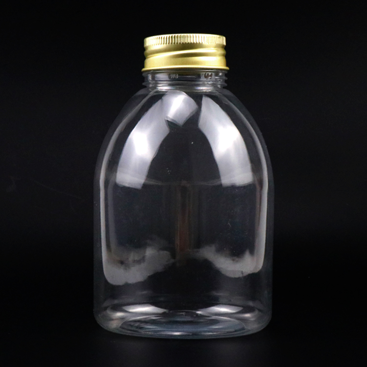 Custom Wholesale Recycled 330ml 500ml 16oz Pet Plastic Juice Beverage Bottle Packaging With Aluminum Cap