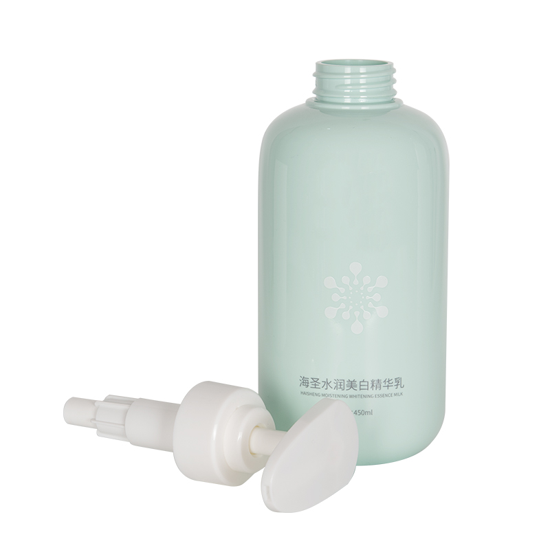 Green Luxury 50ml 100ml 450ml Round Plastic Cosmetic Lotion Bottles PP Material Press Pump Squeeze Bottles for Skin Care Shampoo