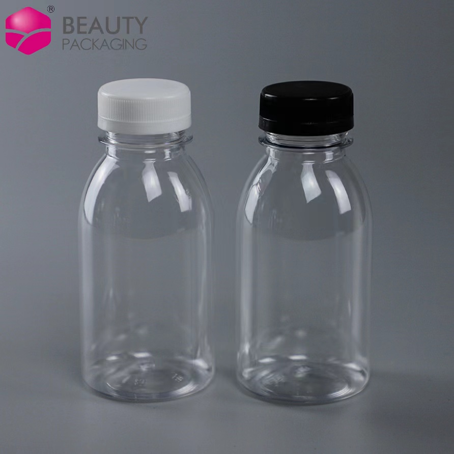 Empty PET Juice Food Grade Packaging 100ml 150m 200ml 250ml Anti-theft Screw Cover Bottle Beverage Bottle