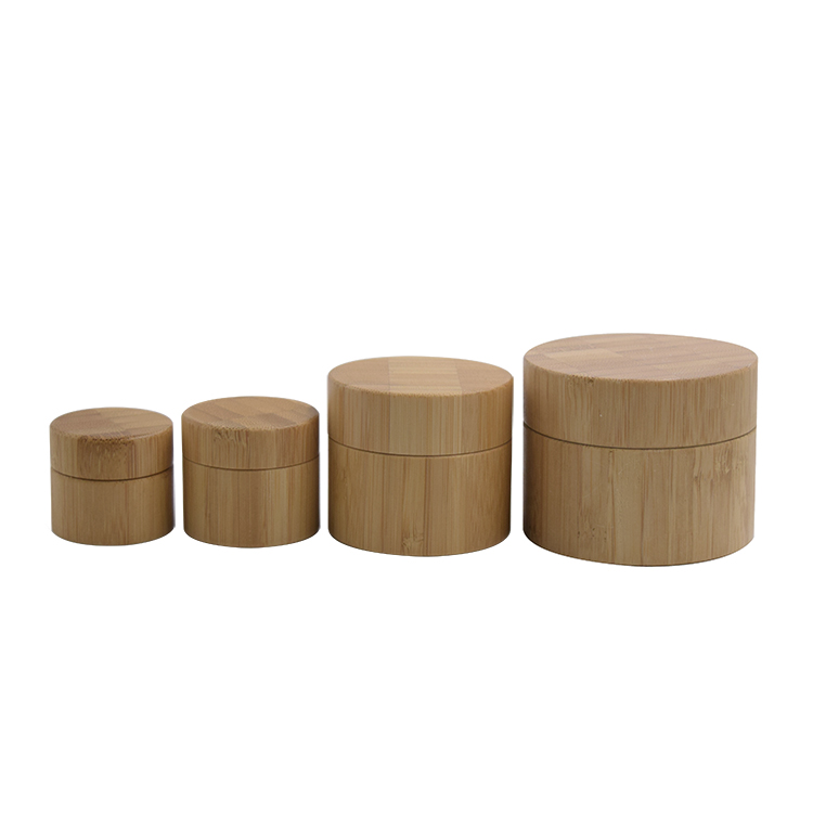 Cosmetic Packaging Jar Bamboo Aluminum Jar Jars and Bottles for Cosmetic Tin Bamboo 5g 10g 30g 50g 100g 150g Skin Care Tin