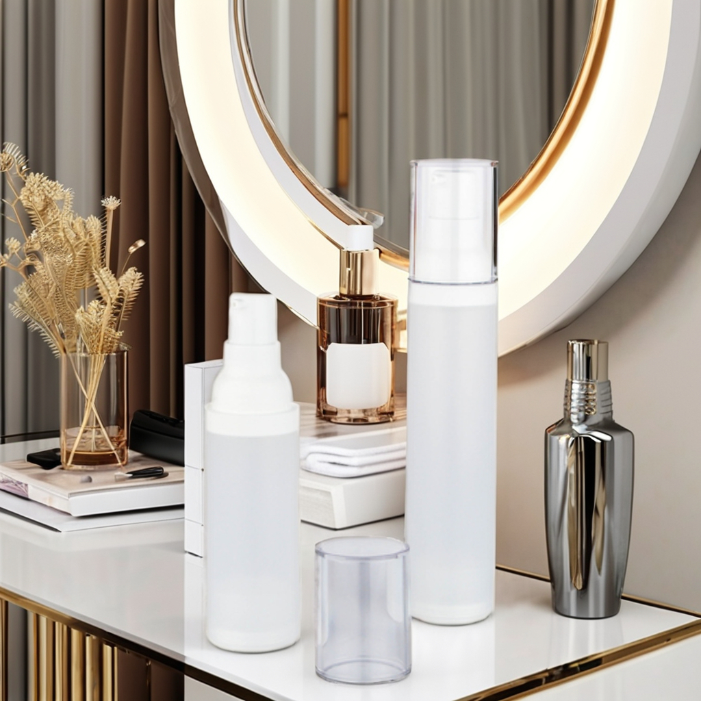 15ml 20ml 30ml 50ml PP Plastic Airless Bottle Frosted Cosmetic Packaging Face Cream Skin Care Vacuum Pump Custom Logo Free
