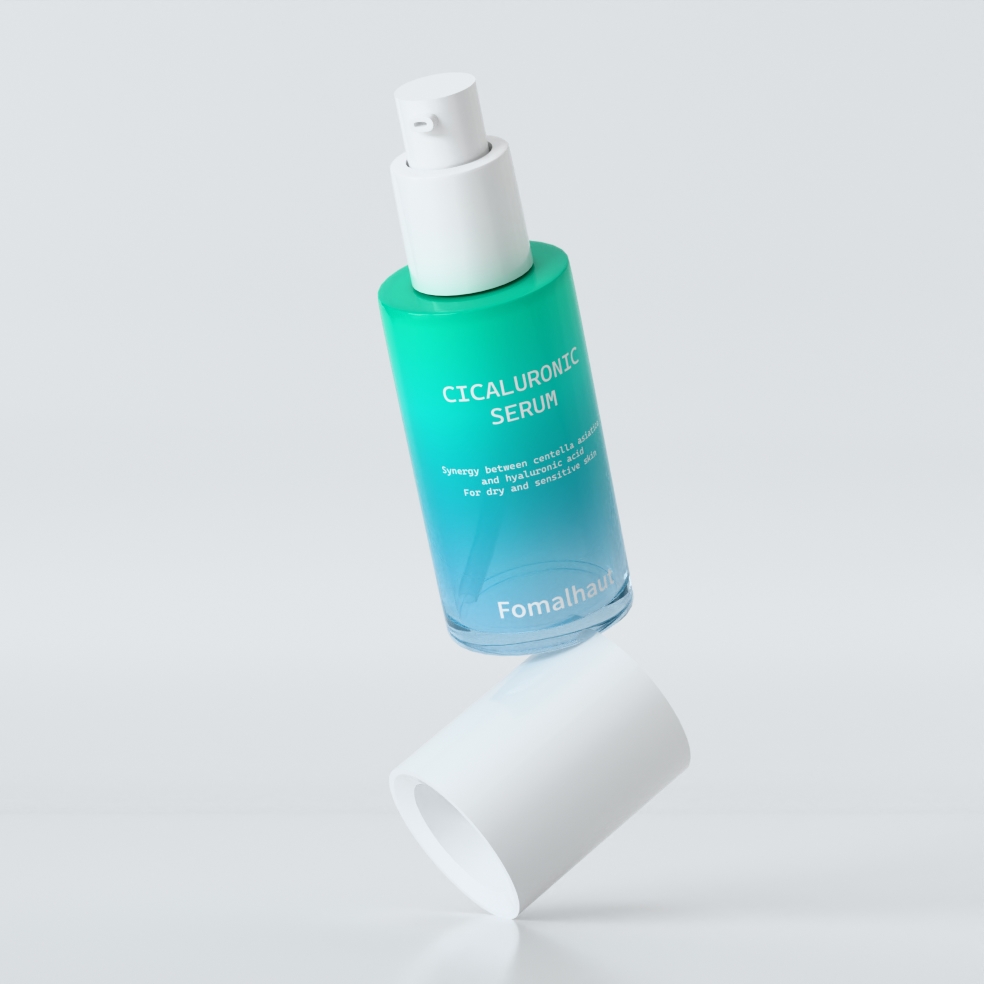 Round 30ml Glass Serum Bottle with Plastic Treatment Pump Cosmetic Packaging for Skin Care