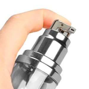 Custom 15ml 30ml 50ml 100ml Acrylic Body Cylinder Silver Aluminum Airless Pump Bottle for Cosmetic Serum Lotion Cream Packaging
