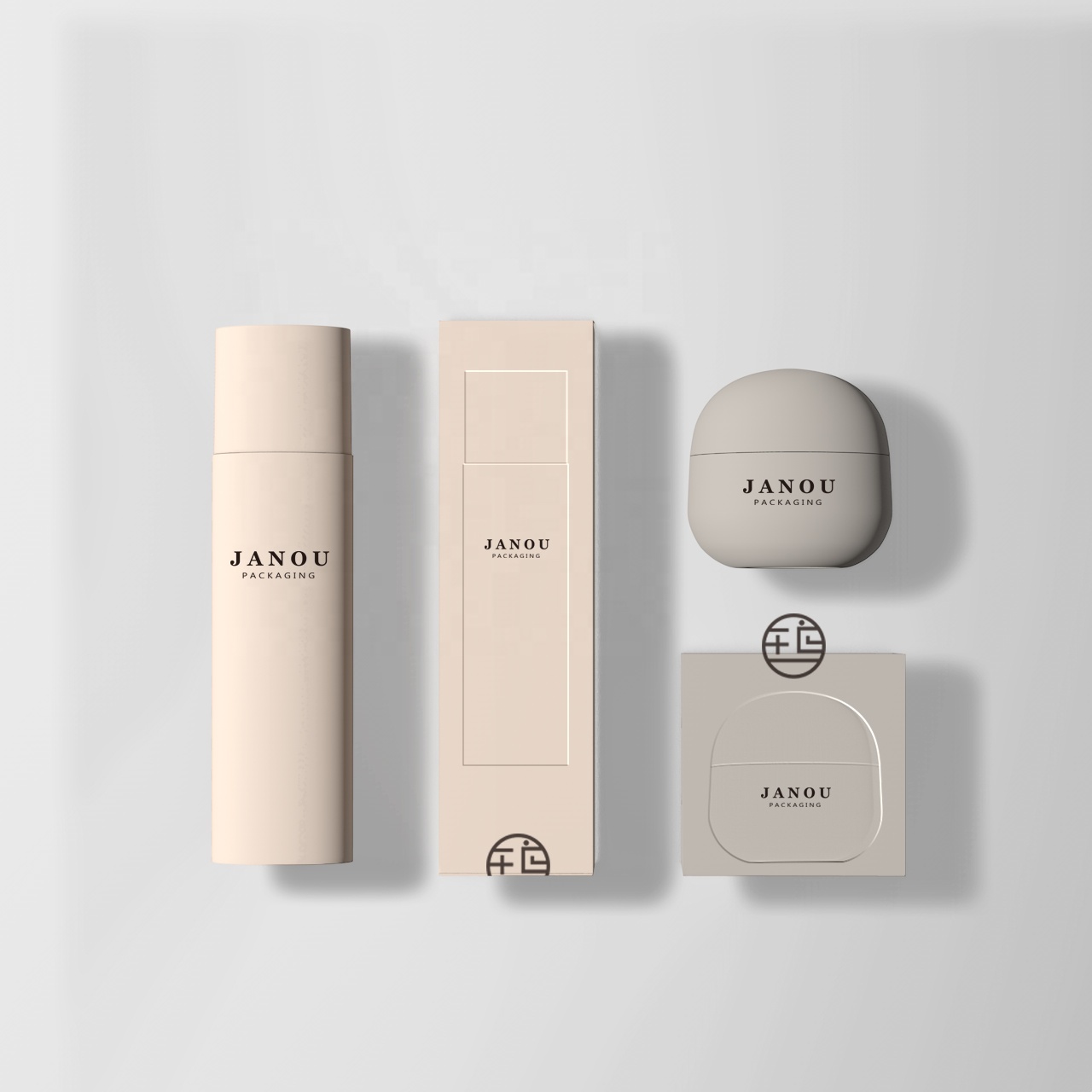 Custom Sustainable Packaging Refillable Airless Bottle Package Luxury Skincare Packages