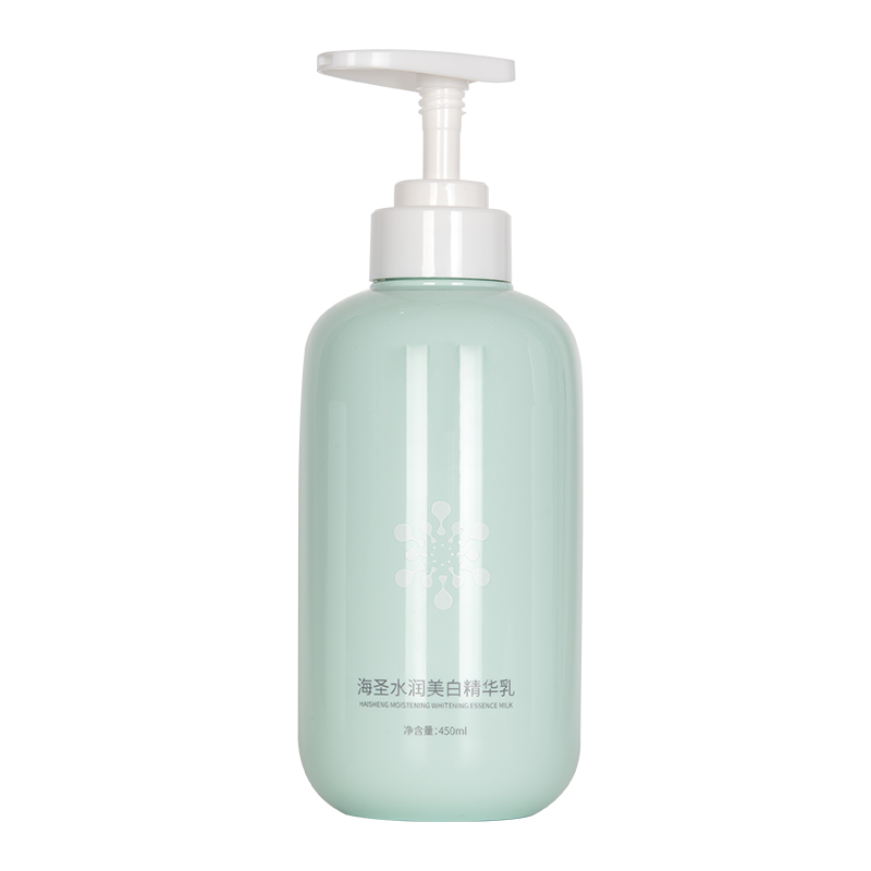 Green Luxury 50ml 100ml 450ml Round Plastic Cosmetic Lotion Bottles PP Material Press Pump Squeeze Bottles for Skin Care Shampoo