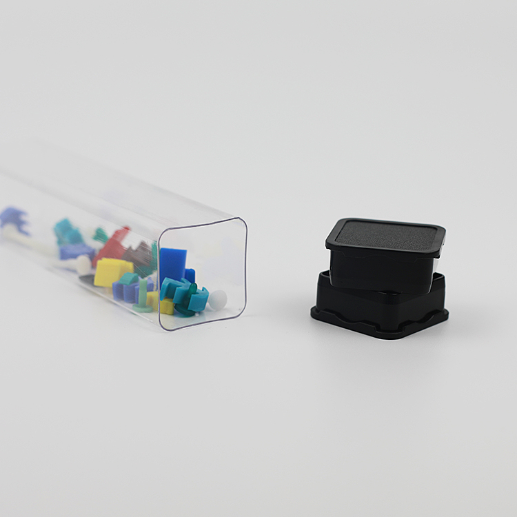 Elite Transparent Square Plastic Storage Tube for Visible Plastic Packaging