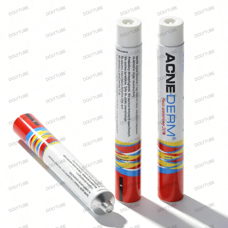25ml 45ml 85ml Aluminum Packaging Travel-Size Leak-Proof Squeeze Tube with Cylindrical Cap for Daily Skin Ointment