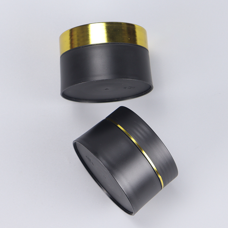 Recyclable 20g 30g 50g Black Cosmetic Packaging Jars Container Box Small Round Cylinder Shape for Cream
