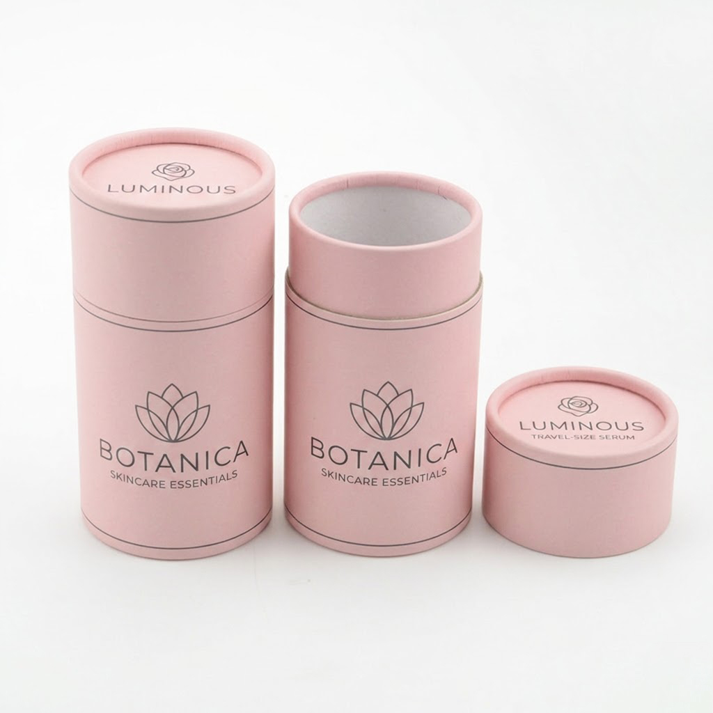 Sustainable Custom Cardboard Tube Packaging Multi-purpose Round Box for Retail Branding