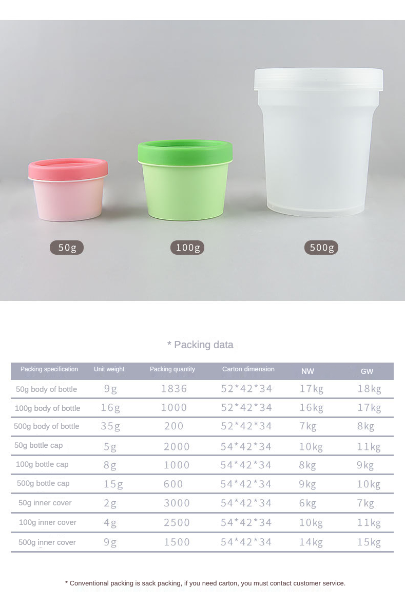 Plastic PP Cream Jar