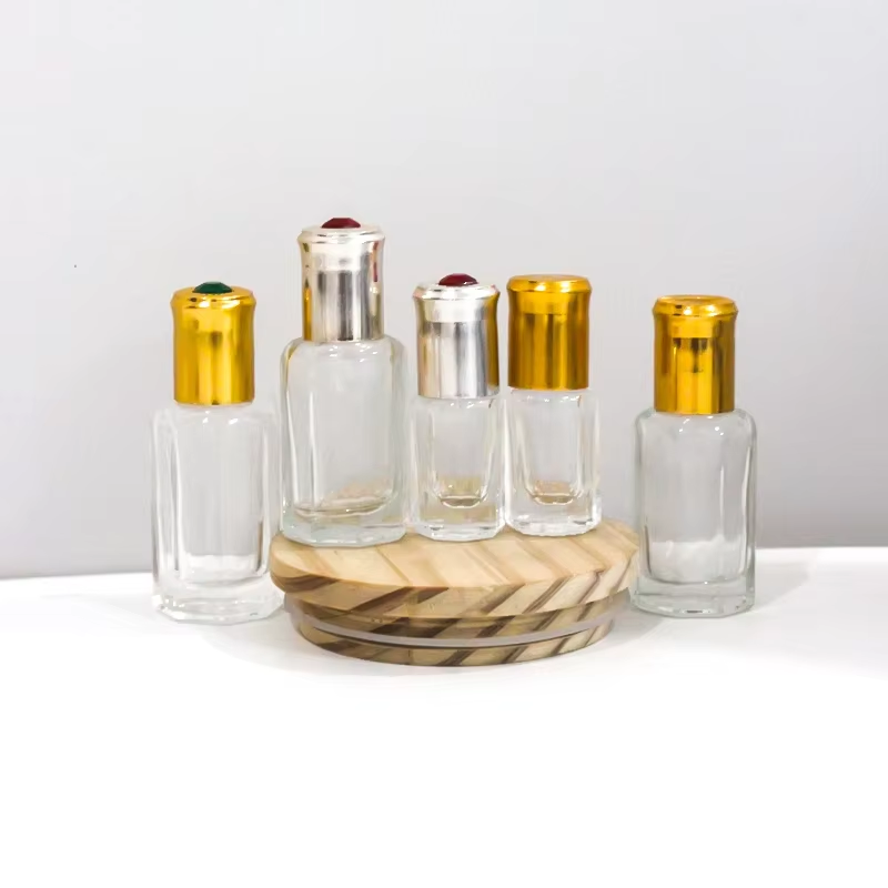 3ml 6ml 9ml 12ml Thick Bottom Glass Essence Cosmetic Packaging Flat Shoulder Glass Roller Bottle Essential Oil Bottle