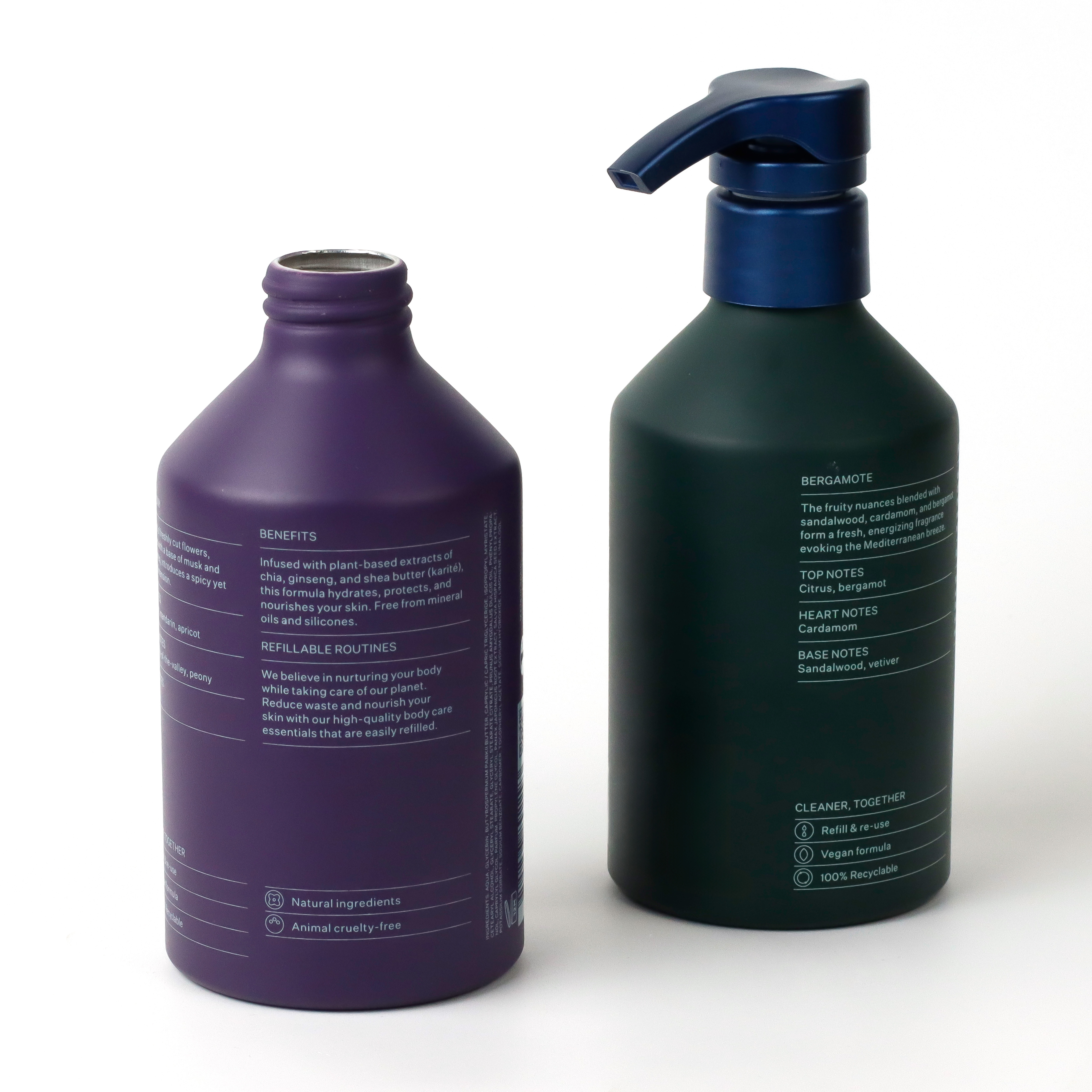 Metal Cosmetic Aluminum Bottles 100m 200ml 250ml 500ml 1000ml Empty Aluminum Bottle Essential Oil Container