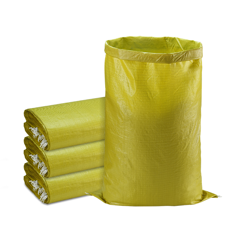 Eco-Friendly Yellow Woven Packaging Sack Heavy Duty Storage Bag for Agricultural Products