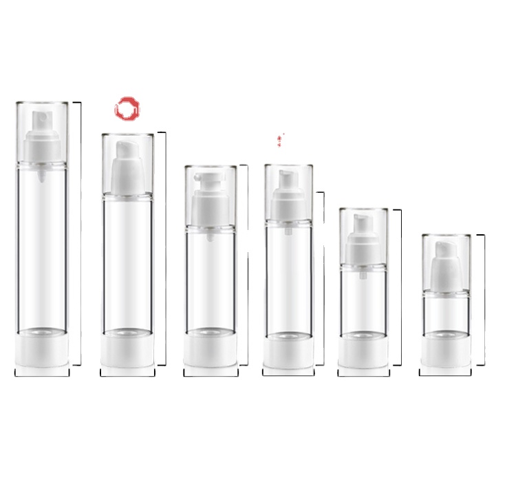 30ml 50ml Airless Vacuum Bottles Plastic Cosmetic Airless Packaging Lotion Serum Airless Pump Bottle ZN3930-1 Airless Bottle