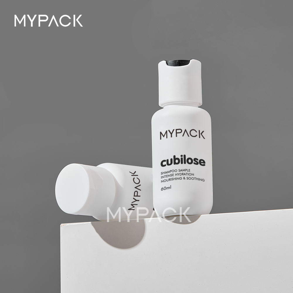 MYPACK Plastic Hdpe White Soft Touch 60ml 300ml Matt Finish Squeeze Cosmetic Packaging Bottles for Body Lotion