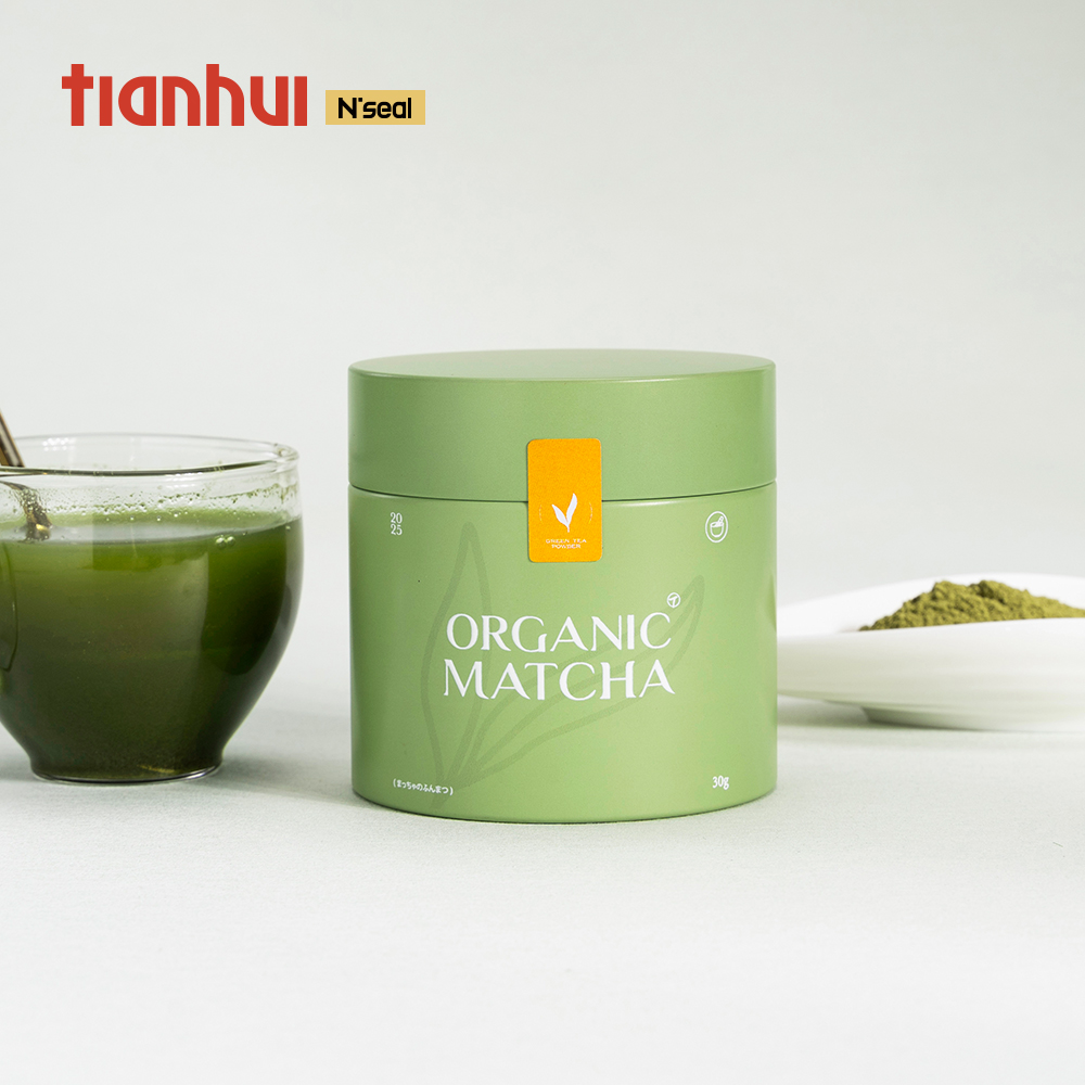 Tianhui Tea Packaging Round Airtight Tea Tin Canister Food Grade Small Cylindrical Cans Matcha Tin Can With Lids