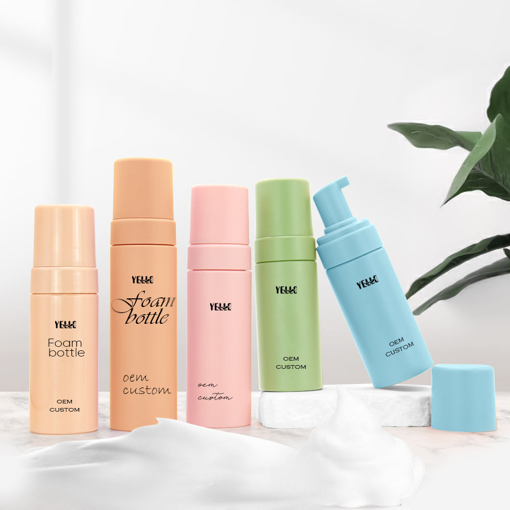 OEM Luxury 100ml 120ml 150ml 180ml Foaming Mousse Foam Plastic Pump Bottles For Cosmetic Facial Washing Self Tanning Packaging
