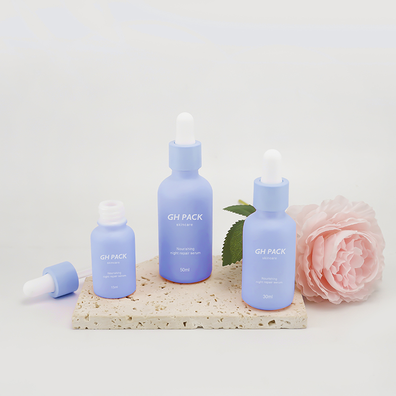 10ml 15ml 30ml 50ml 100ml Opal Glass Bottles Set Frosted Finish with Dropper Cap for Essential Oil Serum Cosmetic Packaging