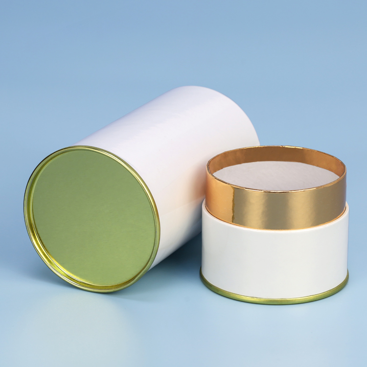 Firstsail Gift White Cardboard Cylinder Packaging Makeup Cosmetic Lotion Reed Diffuser Aroma Perfume Essential Oil Bottle with Paper Tube