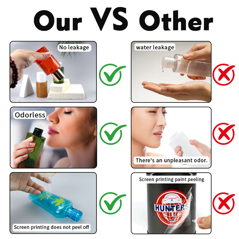 Portable Travel Size 70-130ml Thickness Clear Pet Plastic Cosmetic Toner Liquid Lotion Press Pump Bottle