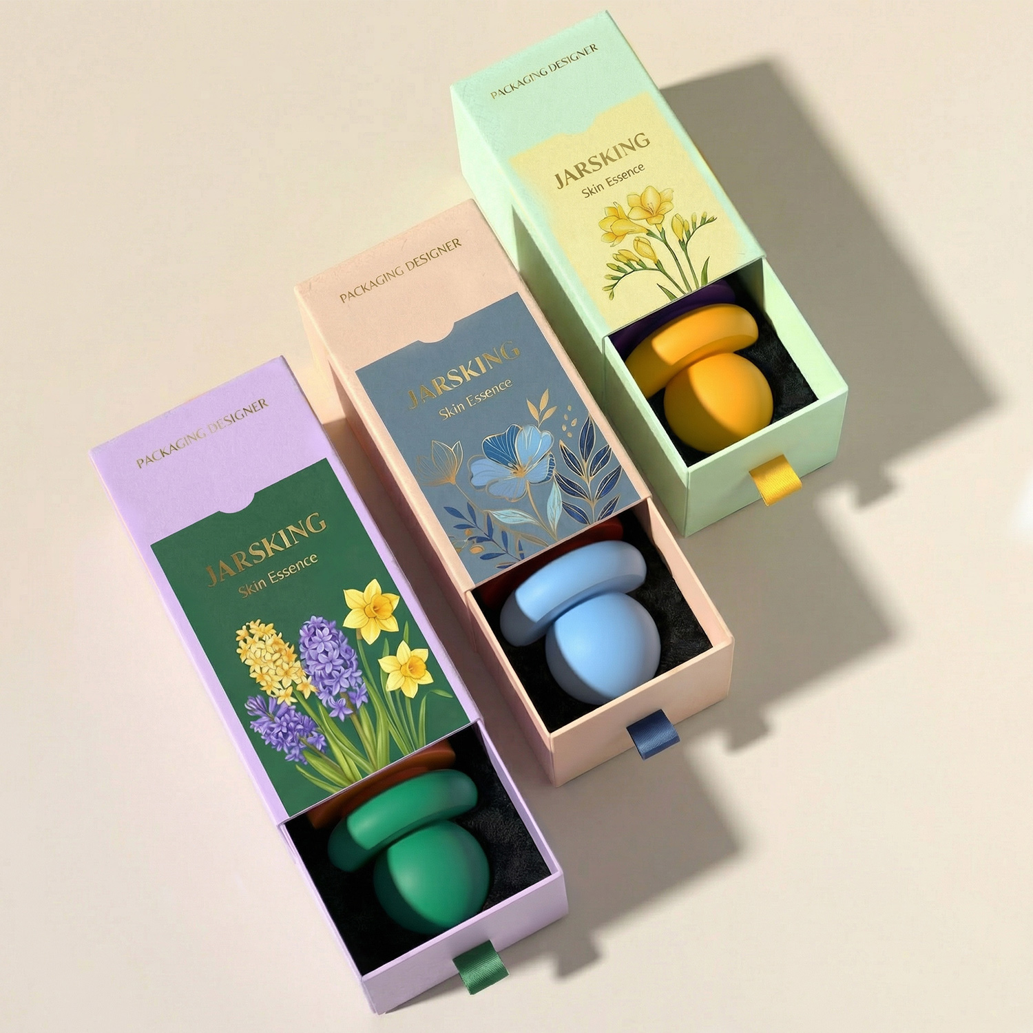 BPA Free Unique Spherical Cap 15ml 30ml 50ml Skin Care Serum Refillable Package Bottle PP Plastic Airless Bottles With Boxes
