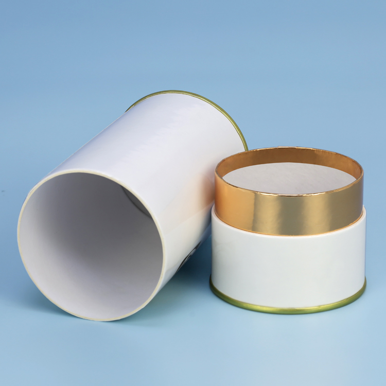 Firstsail Gift White Cardboard Cylinder Packaging Makeup Cosmetic Lotion Reed Diffuser Aroma Perfume Essential Oil Bottle with Paper Tube