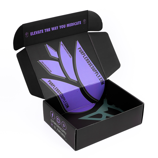 Custom Biodegradable Black Corrugated Cardboard Boxes Packaging Shipping Mailer Boxes With Logo Printing