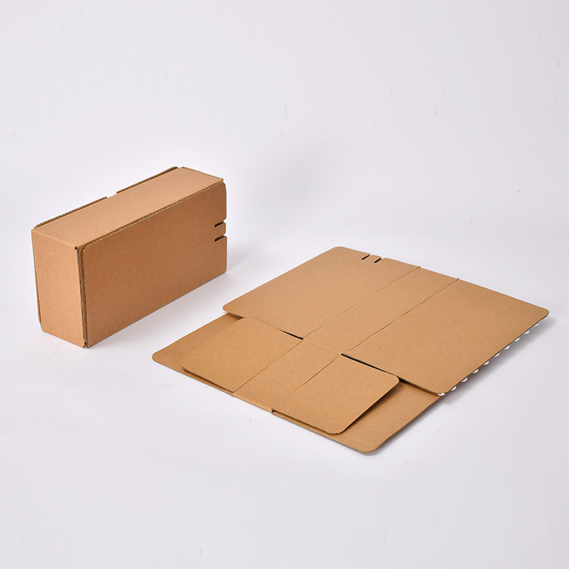 Custom Logo Recycled Corrugated Packing Shipping Boxes Eco-Friendly Kraft Paper Mailer Box with Easy Tear Strip