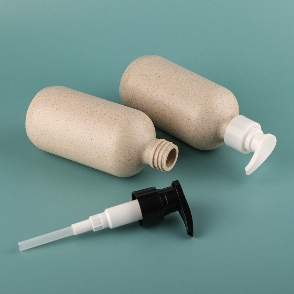 Custom Eco-friendly Wheat Straw and HDPE Biodegradable Bottle Plastic Packaging