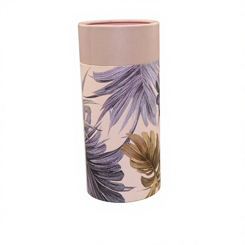 Custom Logo Round Cardboard Tube Packaging Box Custom Printed Cylinder Paper Tube with Inner Shoulder for Cosmetic Perfume