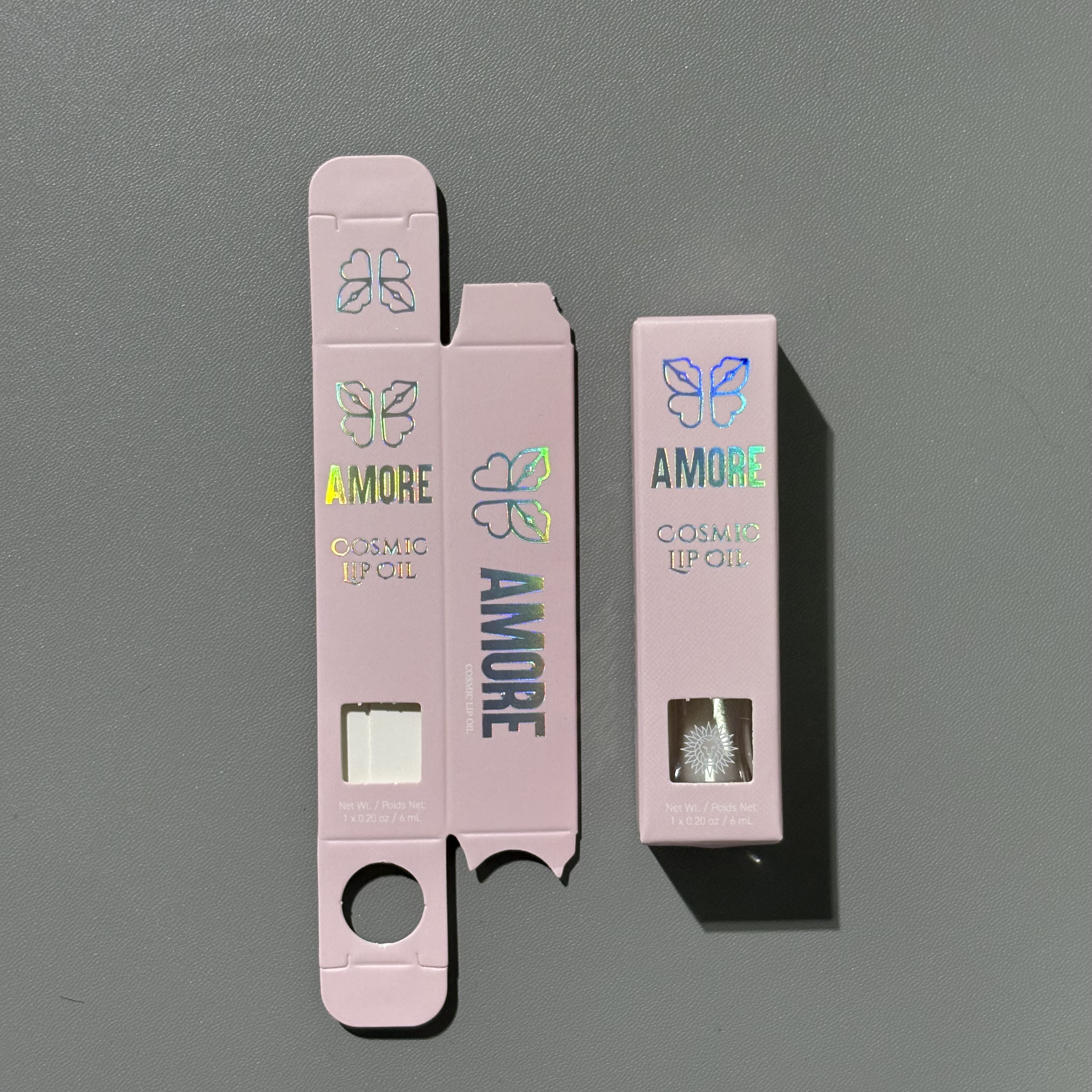 High Quality Luxury Custom Logo Printed Lips Gloss Paper Boxes Dropper Bottle Box Skincare Cosmetic Makeup Paper Box Packaging