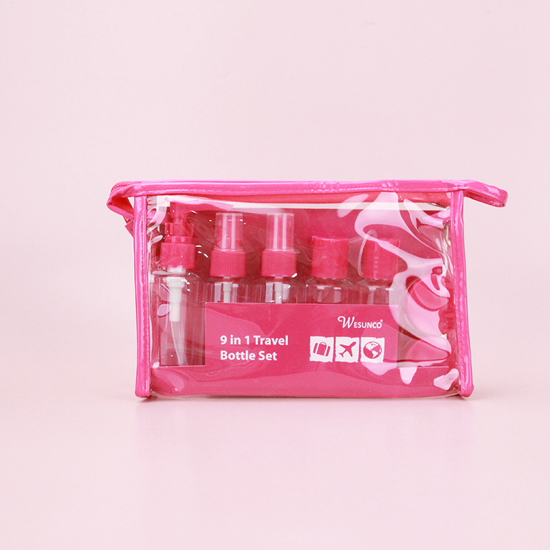 Plastic Bottle Packaging Set for Cosmetic Transparent Round Plastic Bottle Packaging Set 30ml 10g Plastic Bottle Packaging Set