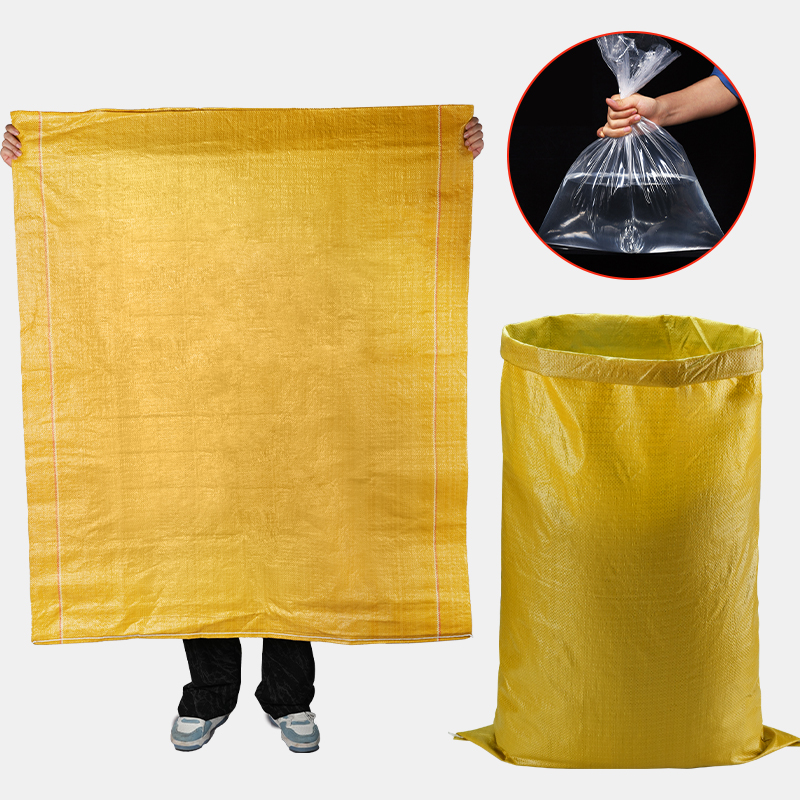 Eco-Friendly Yellow Woven Packaging Sack Heavy Duty Storage Bag for Agricultural Products