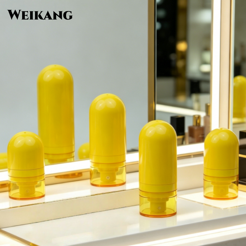 Macaron-Colored ABS Vacuum Cream Jars Instagrammable Packaging 15ml 30ml 50ml Airless Cosmetic Bottles Skin Care Serum 100pcs