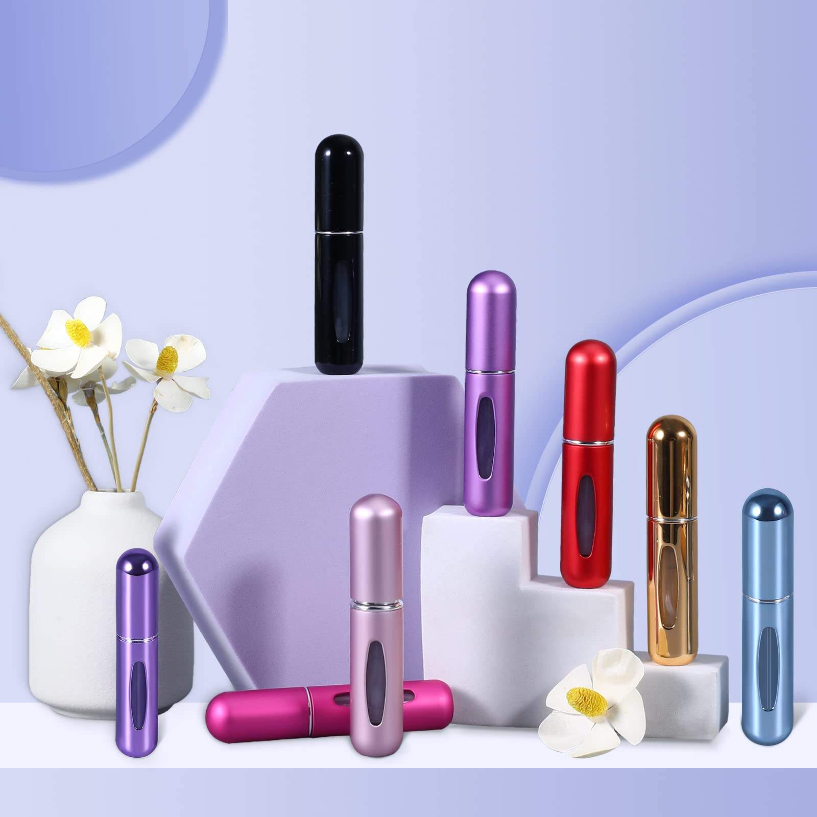 5ml 8ml Perfume Atomizer Portable Liquid Container for Cosmetics Traveling Mini Aluminum Spray Alcochol Empty Refillable Bottle