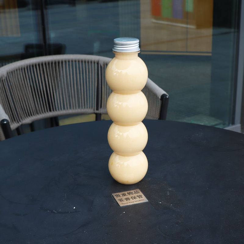 Creative Beverage Milk Tea Packaging Bottle 500ml Disposable Transparent Plastic Packaging Bottle