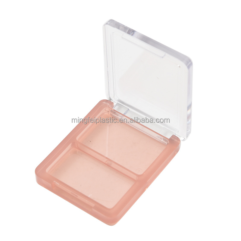 2 Color Highlighter Cosmetic Packaging Blusher Empty Plastic Case for Eyeshadow Container