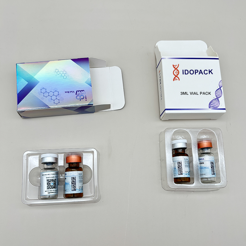 Wholesale Private Label Phia Vial Glossy Paper Boxes 2ml 3ml 10ml Vial Box Packaging